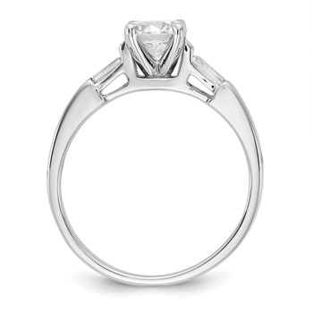 14K 3-Stone Diamond Peg Set Engagement Ring Mounting — alternate view