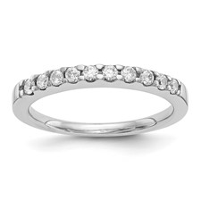 Image of 14k White Gold 1/3 carat Lab Grown Diamond VS/SI+ G+ Complete Wedding Band