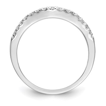 14K White Gold Contoured Wedding Band Mounting — alternate view