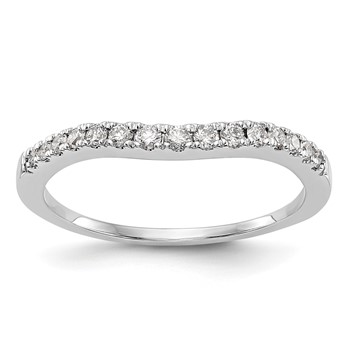 14K White Gold Contoured Wedding Band Mounting