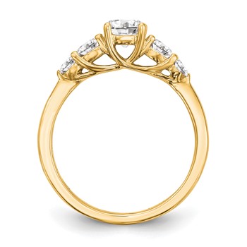 14K Yellow Gold 5-Stone Engagement Mounting — alternate view