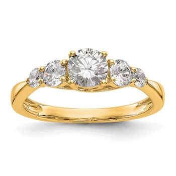 14K Yellow Gold 5-Stone Engagement Mounting