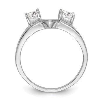 14K White Gold 1/2 carat Princess Diamond Complete Wrap Ring — alternate view