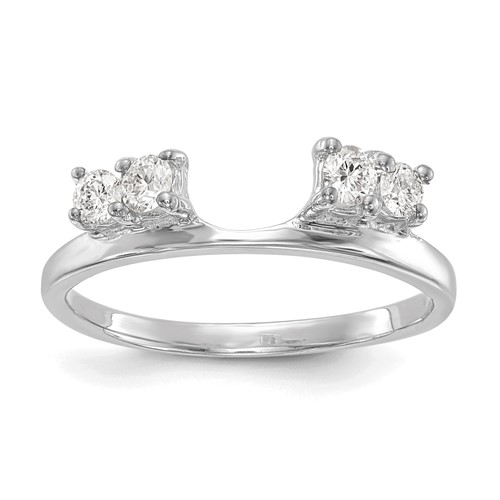 14k White Gold 1/3 ct Lab Grown Diamond VS/SI+ G+ Complete Ring Wrap