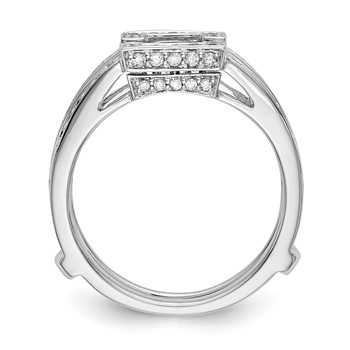 14K White Gold 3/8 carat Diamond Complete Ring Guard — alternate view