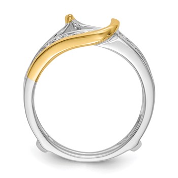 14K Two-tone 1/2 carat Diamond Complete Ring Guard — alternate view