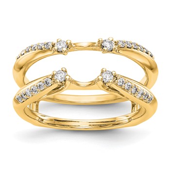 14K Yellow Gold Diamond Guard