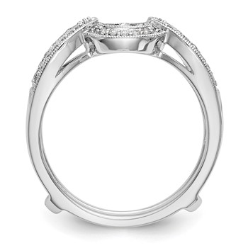 14K White Gold 1/5 carat Diamond Complete Ring Guard — alternate view