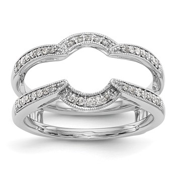 14K White Gold 1/5 carat Diamond Complete Ring Guard