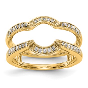 14K Yellow Gold Diamond Guard