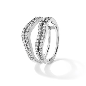 14K White Gold Guard Mounting — alternate view