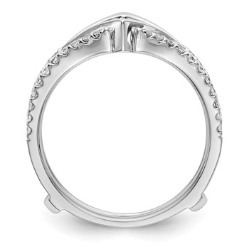 14K White Gold 1/3 carat Diamond Complete Ring Guard — alternate view
