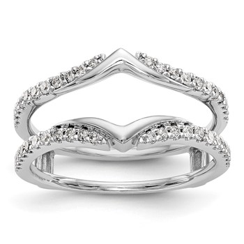14K White Gold 1/3 carat Diamond Complete Ring Guard