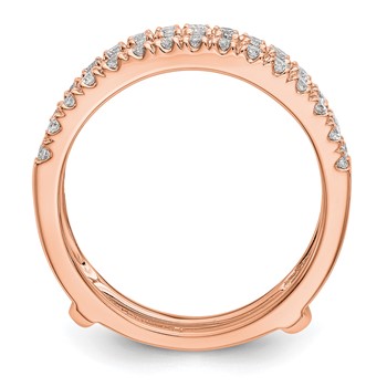 14k Rose Gold 1/2 carat Lab Grown Diamond VS/SI+ G+ Complete Ring Guard — alternate view