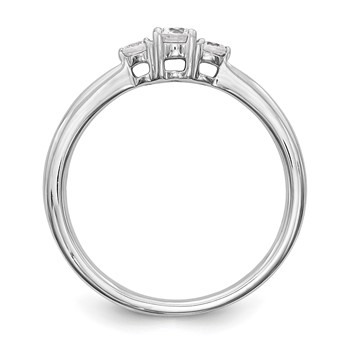 14K White Gold Promise/Engagement Ring Mounting — alternate view