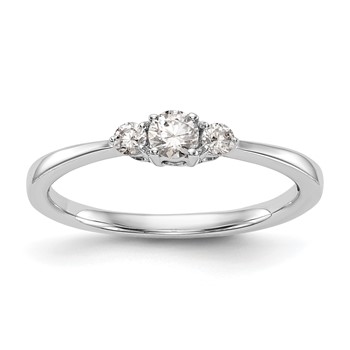 14K White Gold Promise/Engagement Ring Mounting
