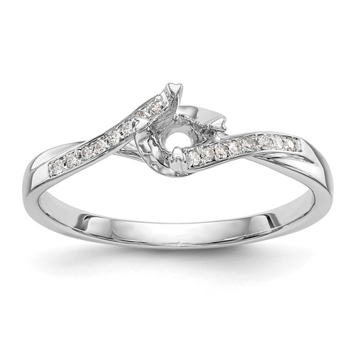 14k White Gold 1/3ct Lab Grown Diamond VS/SI+ G+ Comp Petite Eng Ring