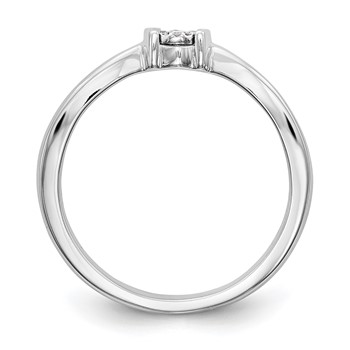 14K White Gold Promise/Engagement Ring Mounting — alternate view