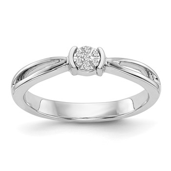 14K White Gold Promise/Engagement Ring Mounting