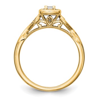 14k 1/5 carat Lab Grown Diamond VS/SI+ G+ Complete Petite Engagement Ring — alternate view