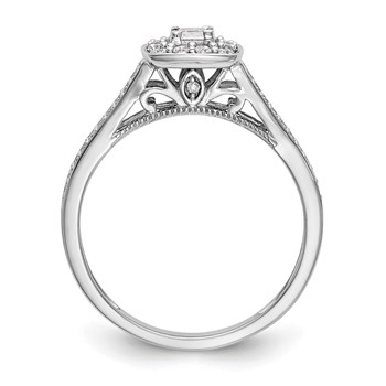 14K White Gold Complete Diamond Promise/Engagement Ring — alternate view