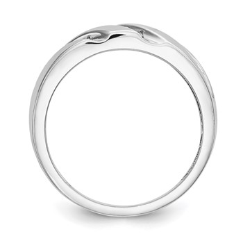 14K White Gold Complete Diamond Trio Men's Wedding Band — alternate view