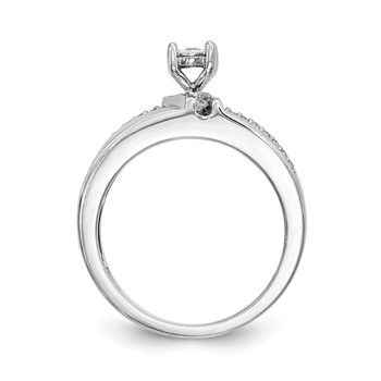 14K White Gold Complete Diamond Trio Engagement Ring — alternate view