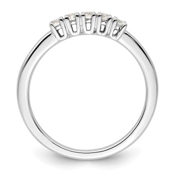 14K White Gold 5-Stone Shared Prong (Holds 5-2.3mm Round) Diamond Band Mounting — alternate view