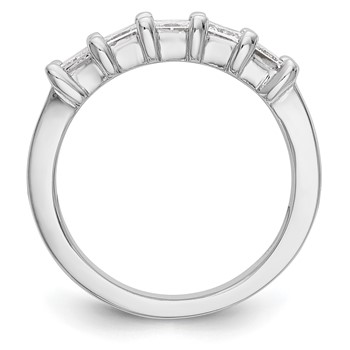 "14K White Gold 5-Stone Shared Prong (Holds 1-3.7, 2-3.6, 2-3.5mm Princess) Diamond Band Mounting" — alternate view