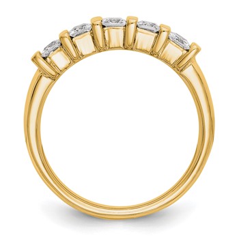 14K Yellow Gold 5-Stone Diamond Band Mounting — alternate view