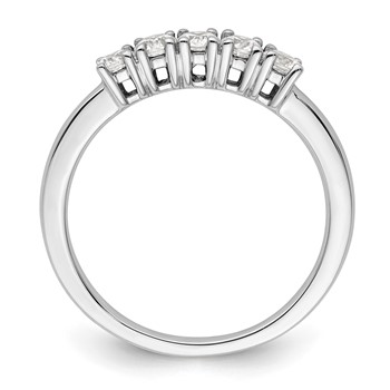 14K White Gold 5-Stone Prong-Set (Holds 5-2.9mm Round) Diamond Band Mounting — alternate view