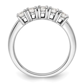 14K White Gold 5-Stone Prong-Set (Holds 5-3.4mm Round) Diamond Band Mounting — alternate view