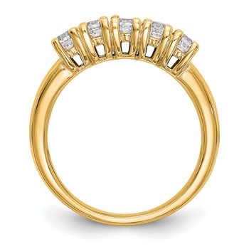 14K Yellow Gold 5-Stone Prong-Set (Holds 5-3.8mm Round) Diamond Band Mounting — alternate view