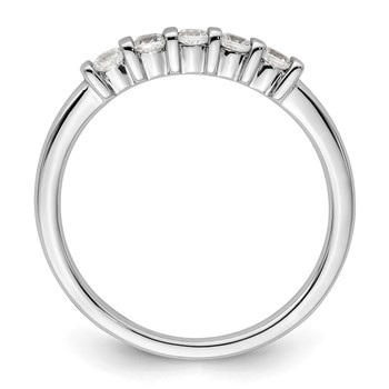 14K White Gold 5-Stone Half-Bezel (Holds 5-2.3mm Round) Diamond Band Mounting — alternate view