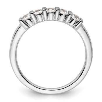 14K White Gold 5-Stone Half-Bezel (Holds 5-2.6mm Round) Diamond Band Mounting — alternate view