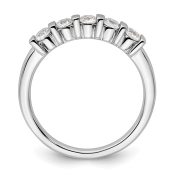 14K White Gold 5-Stone Half-Bezel (Holds 5-2.9mm Round) Diamond Band Mounting — alternate view