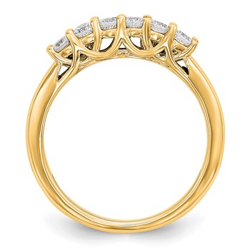 10K Yellow Gold 7-Stone Diamond Band Mounting — alternate view