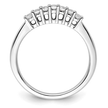 14K White Gold 7-Stone Shared Prong (Holds 7-2.0mm Round) Diamond Band Mounting — alternate view