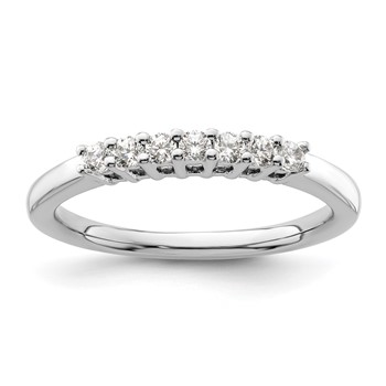 14K White Gold 7-Stone Shared Prong (Holds 7-2.0mm Round) Diamond Band Mounting