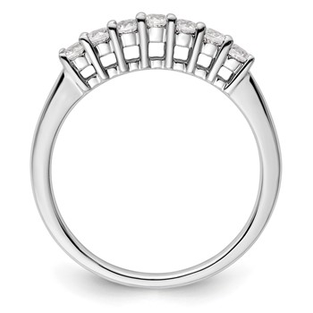 14K White Gold 7-Stone Shared Prong (Holds 7-2.3mm Round) Diamond Band Mounting — alternate view