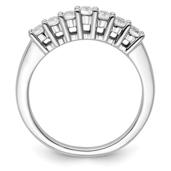 14K White Gold 7-Stone Shared Prong (Holds 7-2.5mm Round) Diamond Band Mounting — alternate view