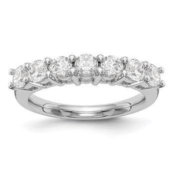 14K White Gold 7-Stone Shared Prong (Holds 7-3.5mm Round) Diamond Band Mounting