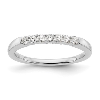 14K White Gold 7-Stone Shared Prong (Holds 7-2.0mm Round) Diamond Band Mounting