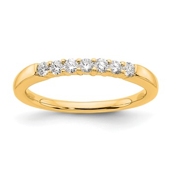 14K Yellow Gold 7-Stone Diamond Band Mounting