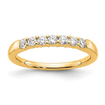14K Yellow Gold 7-Stone Diamond Band Mounting
