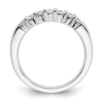 14K White Gold 7-Stone Shared Prong (Holds 7-2.5mm Round) Diamond Band Mounting — alternate view