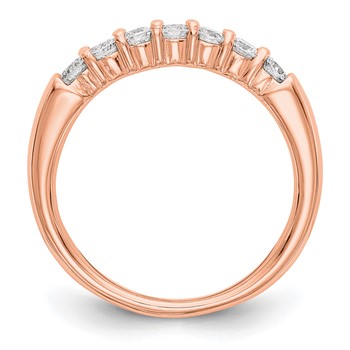 14K Rose Gold 7-Stone Diamond Band Mounting — alternate view