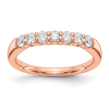 14K Rose Gold 7-Stone Diamond Band Mounting