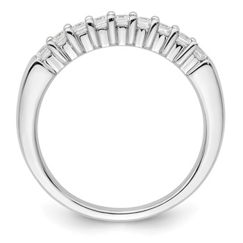14K White Gold 9-Stone Shared Prong (Holds 9-2.0mm Princess) Diamond Band Mounting — alternate view