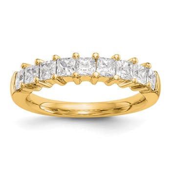 14K Yellow Gold 9-Stone Diamond Band Mounting